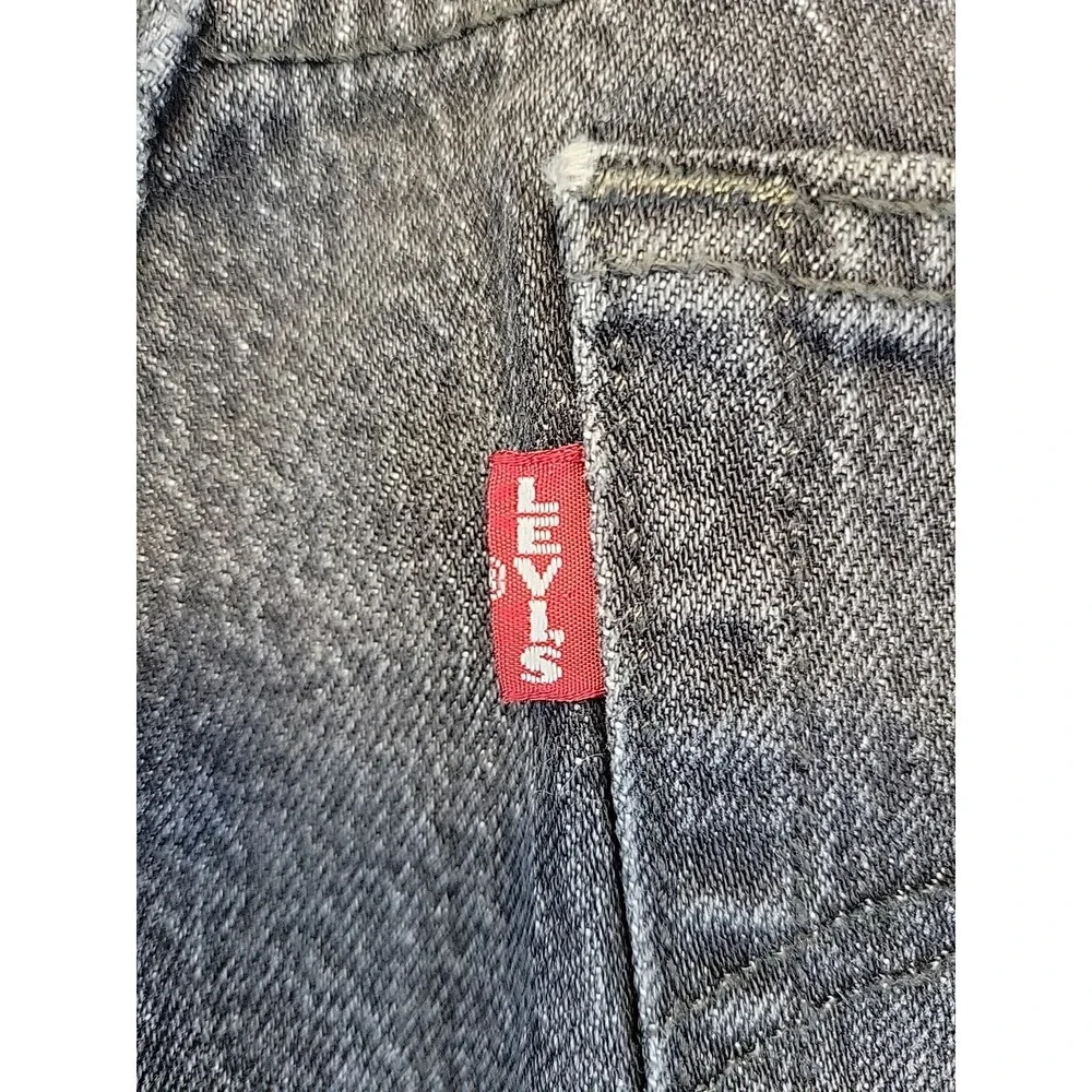 Vintage Levi's 501 Button Fly Jeans Gray USA Made Straight Leg Measures 29x29